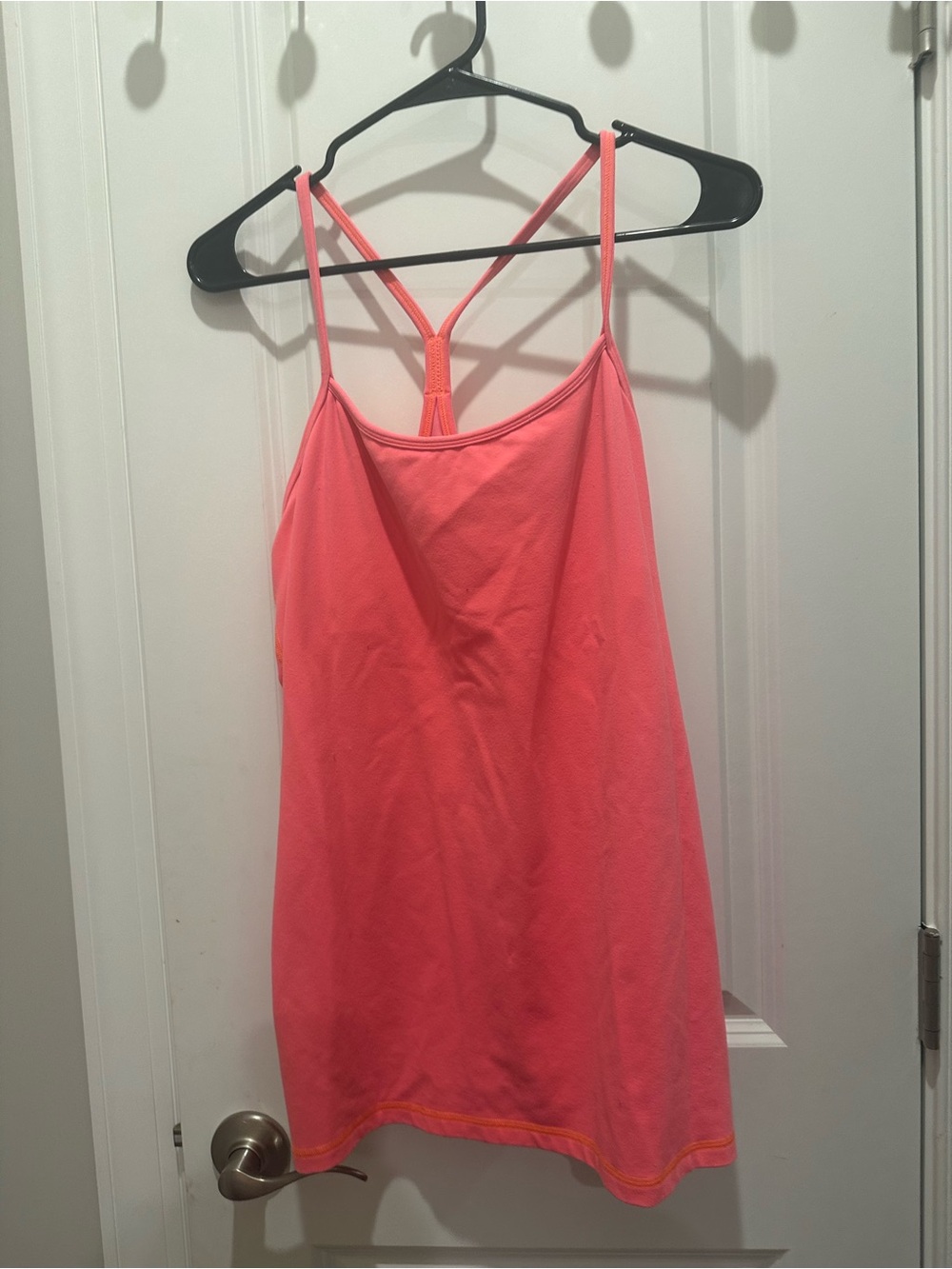 Sleeveless neon orange Strappy Women's Tank Top